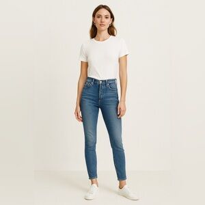 RE/DONE REVOLVE Blue High Rise Skinny Jeans Size 31 Women’s Vintage Style